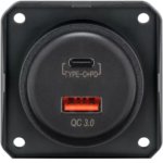 Wentronic USB-C/A Lader ohne Abdeckplatte für Berker System